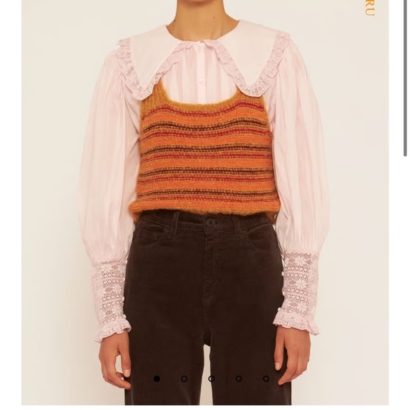 Antik Batik Top Yuyu Bra Alpaca Hand Knitted Jacquard Cropped Grey Sz XS NEW - Picture 9 of 12